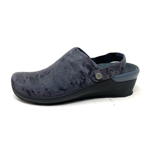 Wolky Bi Comfort Clogs Dark Grey Camouflage Suede - Picture 1 of 8